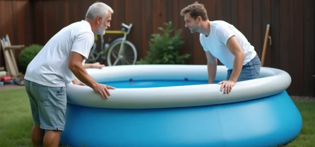 Astuces pratiques pour redresser une piscine autoportée qui penche dans votre jardin