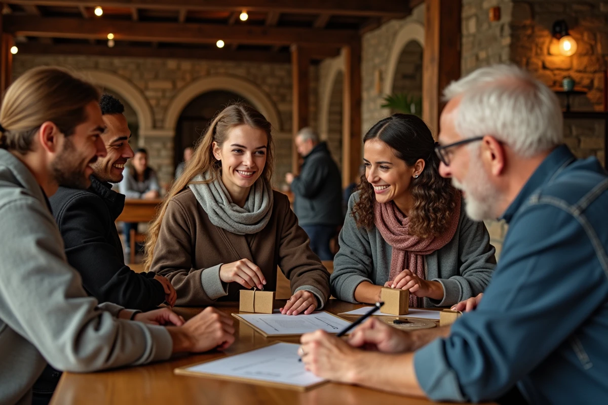 Groupe de bénévoles recevant certificats dans espace intérieur